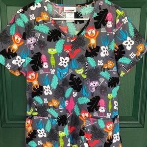 Jungle Animals Scrub Top